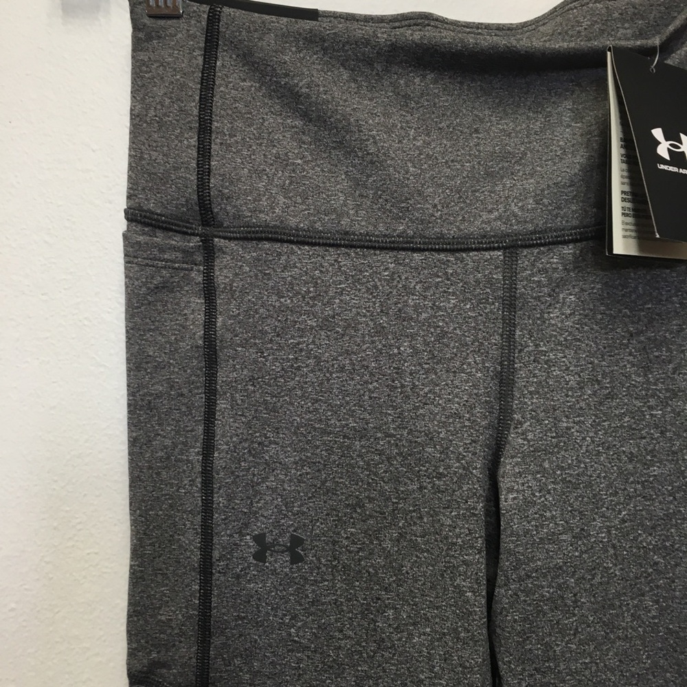 Under Armour Compression High Rise Full Length Leggings Medium Gray Athletic - Picture 4 of 10